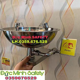 Chậu rửa mắt khẩn cấp gắn tường inox