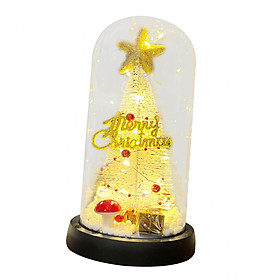 Christmas Dome with LED Night Light Ornaments for Tabletop Party Living Room
