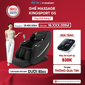 Mua Ghế massage KINGSPORT Standard G5 BLACK cao cấp con lăn 3D với 8 bài tập  thiết kế hiện đại 2024  công nghệ massage chuyên sâu
