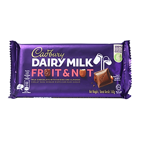 Sô Cô La Trái Cây Và Hạt Cadbury Dairy Milk 165G