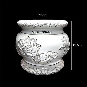 Mua LƯ HƯƠNG BÁT HƯƠNG SEN TRẮNG 106 ĐƯỜNG KÍNH 9CM 10.5CM 11.5CM