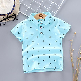 Áo polo bé trai Easy Baby , áo thun cổ bẻ cho bé trai vải cotton nhiều màu dễ thương từ 8-18kg (ST-1406B)