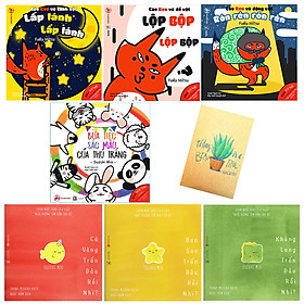 Combo Ehon Âm Thanh Cáo Ken Và Động Vật: Lấp Lánh Lấp Lánh+Lộp Bộp Lộp Bộp+ Rón Rén Rón Rén Và Ehon Đi Đâu Thế: Cá Vàng Trốn Đâu Rồi Nhỉ+ Khủng Long Trốn Đâu Rồi Nhỉ+ Bạn Sao Trốn Đâu Rồi Nhỉ và Bữa Tiệc Sắc Màu Của Thú Trắng( Tặng Kèm Sổ Tay Xương Rồng)