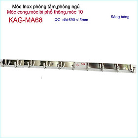 Móc treo quần áo inox, móc bi 10 chấu treo đồ nhà tắm KAG-MA68