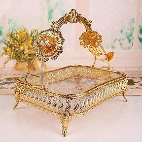 European Style Handle Fruit Basket Serving Tray for Household Countertop