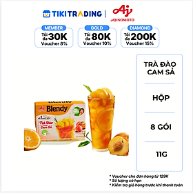 Trà Đào Hương Cam Sả Blendy 11g/Gói (1 Hộp 8 Gói)