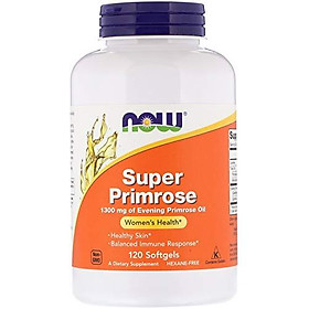 Viên Uống Now Foods Super Primrose Từ Tinh Dầu Hoa Anh Thảo 1300mg (120 Viên x 3 Hộp)