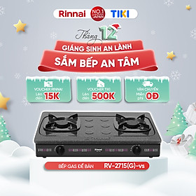 Mua Bếp gas dương Rinnai RV-2715(G) mặt bếp men và kiềng bếp men - Hàng chính hãng