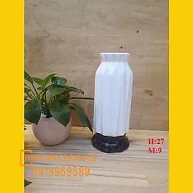 Mua Lọ hoa men trắng sứ gốm Minh AN Bát Tràng
