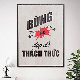 Mua Tranh truyền cảm hứng bằng gỗ cao cấp TBIG019 treo tường trang trí quán trà sữa