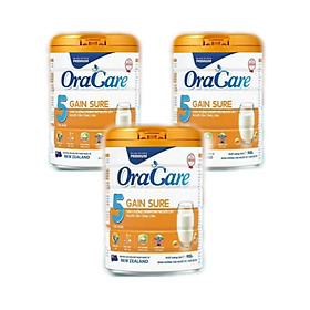 Combo 3 lon Sữa OraCare Gain Sure lon 900g - Dinh dưỡng dành cho người gầy, người cần tăng cân