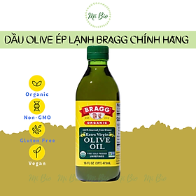 Dầu Olive nguyên chất ép lạnh hữu cơ (Extra Virgin) - Bragg