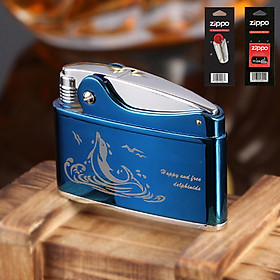 Mua Hộp Quẹt Bật Lửa Đánh Đá Họa Tiết BCZ 214-2 + Tặng Trọn Bộ Xăng Bấc Đá Chuyên Dụng Cho Bật Lửa Xăng Đá (Màu Ngẫu Nhiên)