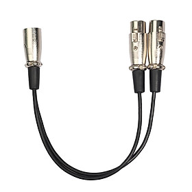 New 3Pin XLR 1 Male to 2 Female Audio Extension Cable For Mic,Mixer
