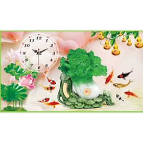 Mua Tranh Đính Đá Đồng Hồ Cây Cải May Mắn (Chưa Đính)