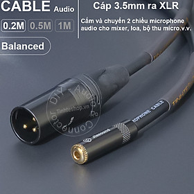 Mua Canon đực sang 3.5 DIY chuyển âm thanh micro cho Mixer Loa Sound card - Balanced audio cable converts XLR male to female 3.5mm or vice versa