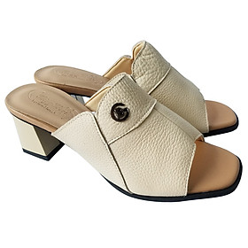 Dép Cao Gót Nữ BIGGBEN Da Bò Cao 5 Phân DCG106