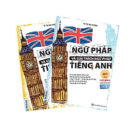 Combo 2 quyển Ngữ pháp và Giải thích ngữ pháp Tiếng anh Cơ bản và Nâng cao (tặng kèm bút bi)