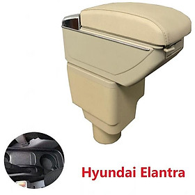 Hộp tỳ tay xe hơi cao cấp Hyundai Elantra tích hợp 7 cổng USB, chất liệu nhựa ABS và da PU cao cấp