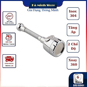 Mua Đầu Nối Vòi Rửa Chén Bát Tăng Áp Xoay 360 Độ Inox  2 Chế Độ - Đầu Nồi Vòi Bồn Nước Rửa Chén Thông Minh