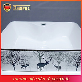 Chậu lavabo hoa văn dương bàn LVB-2024VNC