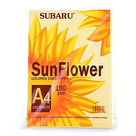 Giấy bìa màu A4 Subaru Sunflower BC-C03