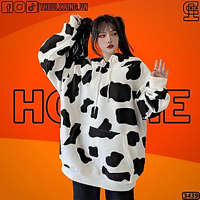 Áo Hoodie Nam Nữ Hoodie Bò Sữa Siêu Hot Nỉ Bông Dày Dặn Hàng QC Khoác BÒ SỮA HD