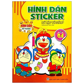 Hình dán sticker - bé tập tô màu - quyển 4