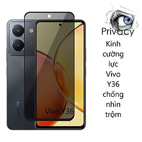 Kính cường lực Chống nhìn trộm cho Vivo T1x Y16 Y22s Y35 Y36 Y55 V25 5G