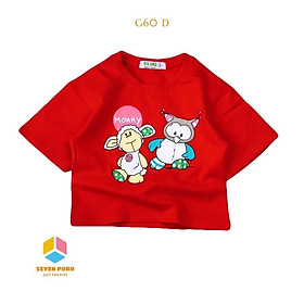 Áo Thun lửng - Croptop bé gái G60D size Đại - G&K Kids - Beeking - seven