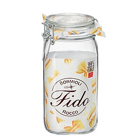 Hũ thủy tinh nắp cài Bormioli Rocco Fido 1.5L – Kín hơi, bảo quản thực phẩm cao cấp Ý