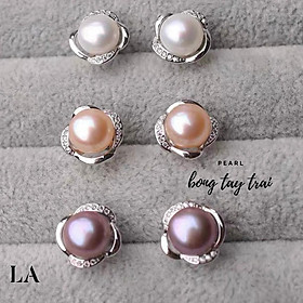 Bông tai nữ bạc ta gắn trai MS99d
