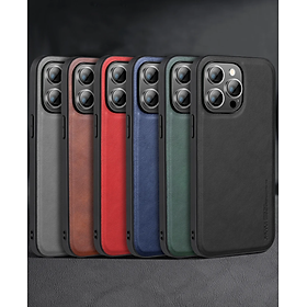 Ốp lưng cho iPhone 16 Pro Max, iPhone 16 Pro, iPhone 16 Plus, iPhone 16 hiêu X-Level lưng da viền mềm chống sốc cao cấp - Hàng chính hãng - iPhone 16 ProMax - Đen