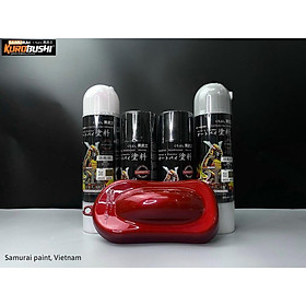 Mua COMBO Sơn Samurai màu đỏ tươi  UC+ TC H333 gồm 4 chai đủ quy trình (Lót - Nền UCH333- Màu TCH333 - Bóng )