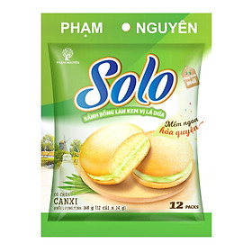 Bánh Solo kem vị lá dứa - Pandan NEW 168 (14g x 12cái)