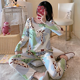 Bộ đồ bầu sau sinh cho con bú dài tay Hươu Lớn, chất Thun co giãn 4 chiều mềm mại và êm ái, mầu sắc trang nhã trẻ trung