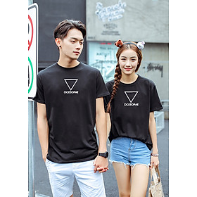 Bộ Áo Thun Đôi Nam Nữ Màu Đen A921