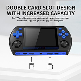 RK2023 Retro Handheld Video Game Console HD cho màn hình PowKiddy Chip Chip quà tặng đôi thẻ 64G RK2023 Bảng điều khiển trò chơi Màu sắc