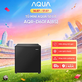 [DAILY] Tủ lạnh Aqua 50 lít AQR-D60FA(BS) - Freeship toàn quốc - Hàng chính hãng