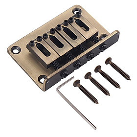Bridge Tailpiece with Screws Wrench for Electric Guitar Bass Ukulele Parts