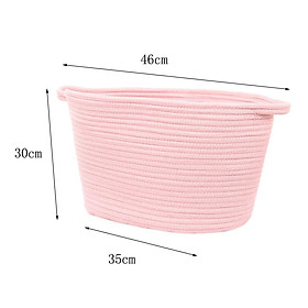 Woven Cotton Rope Storage Basket with Handles 46x30x30cm, Blanket Storage Baskets, Laundry and Toy Storage Organize