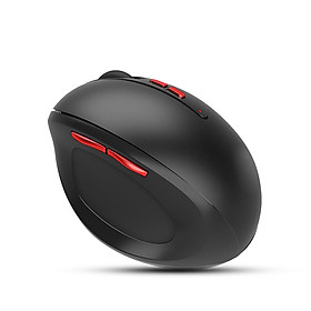 HXSJ T33 2.4GHz Vertical Wireless Mouse 7 Keys 2400DPI Mice Wireless Ergonomics Mouse for PC Laptop（Black)