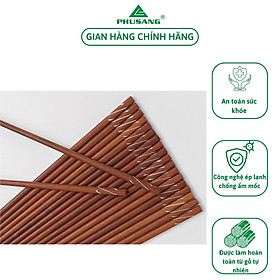 Mua Hộp 10 đôi đũa cẩm lai ghép PHUSANG được làm từ gỗ tự nhiên không phủ PU dùng trong nhà hàng  khách sạn và bàn ăn
