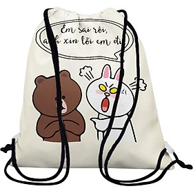 Balo Dây Rút Unisex In Hình Em Sai Rồi, Anh Xin Lỗi Em Đi - BDFU241