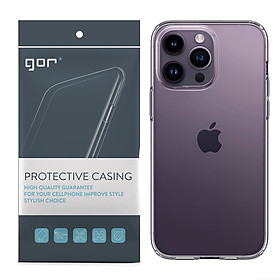 Ốp Lưng Silicon TPU trong suốt GOR cho iPhone 14 / 14 Plus / 14 Pro / 14 Pro Max - Hàng Nhập Khẩu