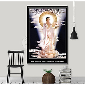 Mua (HCM) Tranh treo tường tráng gương phật giáo trang trí phòng thờ kèm đinh treo