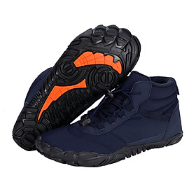 1 Mùa Đông Ấm Áp Đi Bộ Đường Dài Giày Unisex Cao-Top Chân Trần Chống Trơn Trượt Cao Su Thoáng Khí Chạy Chân Trần giày Ngoài Trời Đi Bộ Color: Black Shoe Size: 42