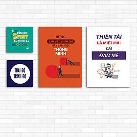 Mua Tranh Bộ Slogan văn phòng khổ lớn   Chất Liệu Vải Canvas căng khung gỗ có sẵn đinh móc treo tranh