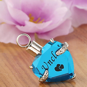 2-4pack Love Heart Blue Crystal Urn Memorial Ash Keepsake Cremation Pendant