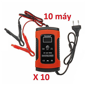 Combo 10 Sạc bình ắc quy 12V FOXSUR, tự ngắt khi đầy